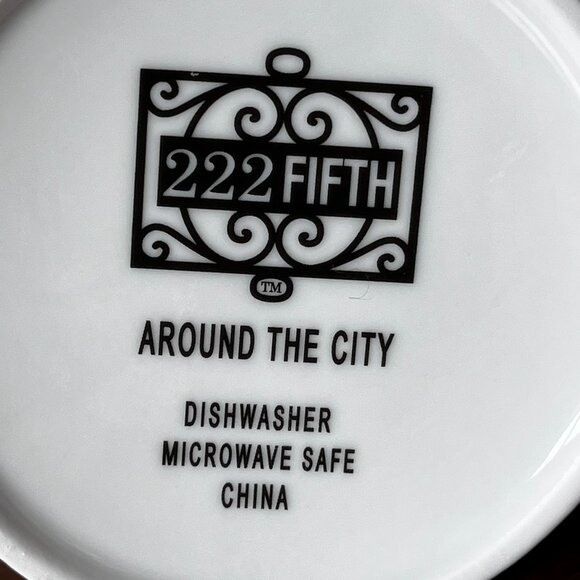 222 Fifth Around The City Paris Jumbo Mug 28oz Latte Soup Porcelain Eiffel Tower - Picture 11 of 12